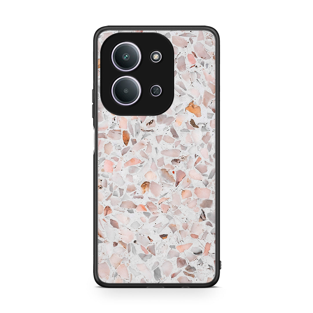Xiaomi Redmi 15C Marble Terrazzo θήκη από τη Smartfits με σχέδιο στο πίσω μέρος και μαύρο περίβλημα | Smartphone case with colorful back and black bezels by Smartfits