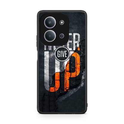Xiaomi Redmi 15C Never Give Up Θήκη Αγίου Βαλεντίνου από τη Smartfits με σχέδιο στο πίσω μέρος και μαύρο περίβλημα | Smartphone case with colorful back and black bezels by Smartfits