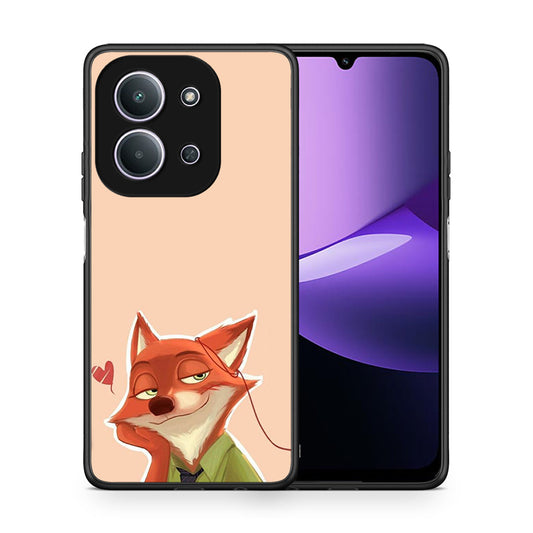 Θήκη Xiaomi Redmi 15C Nick Wilde And Judy Hopps Love 1 από τη Smartfits με σχέδιο στο πίσω μέρος και μαύρο περίβλημα | Xiaomi Redmi 15C Nick Wilde And Judy Hopps Love 1 case with colorful back and black bezels