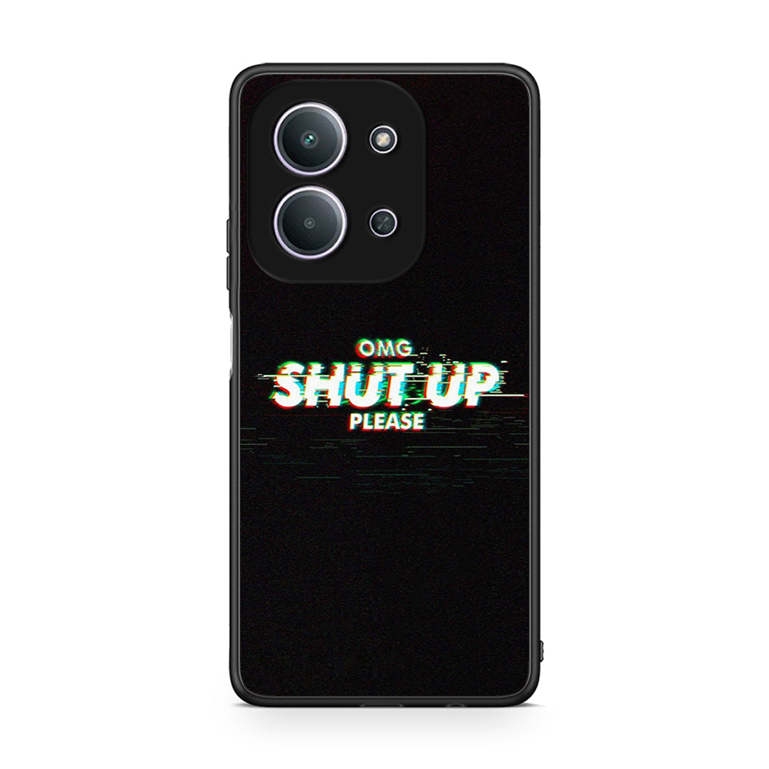 Xiaomi Redmi 15C OMG ShutUp θήκη από τη Smartfits με σχέδιο στο πίσω μέρος και μαύρο περίβλημα | Smartphone case with colorful back and black bezels by Smartfits