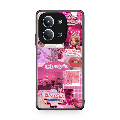 Xiaomi Redmi 15C Pink Love Θήκη Αγίου Βαλεντίνου από τη Smartfits με σχέδιο στο πίσω μέρος και μαύρο περίβλημα | Smartphone case with colorful back and black bezels by Smartfits
