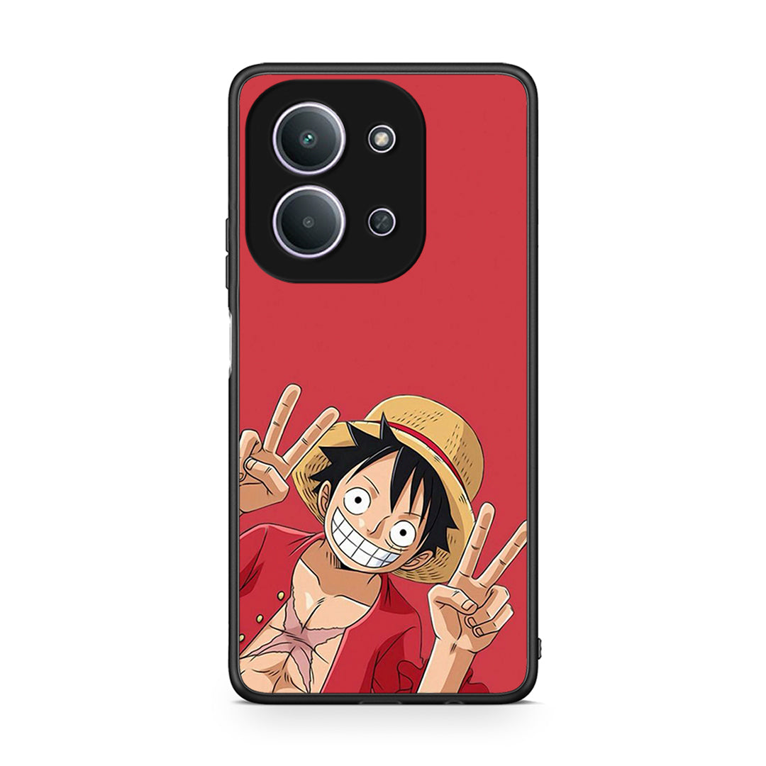 Xiaomi Redmi 15C Pirate Luffy Θήκη από τη Smartfits με σχέδιο στο πίσω μέρος και μαύρο περίβλημα | Smartphone case with colorful back and black bezels by Smartfits