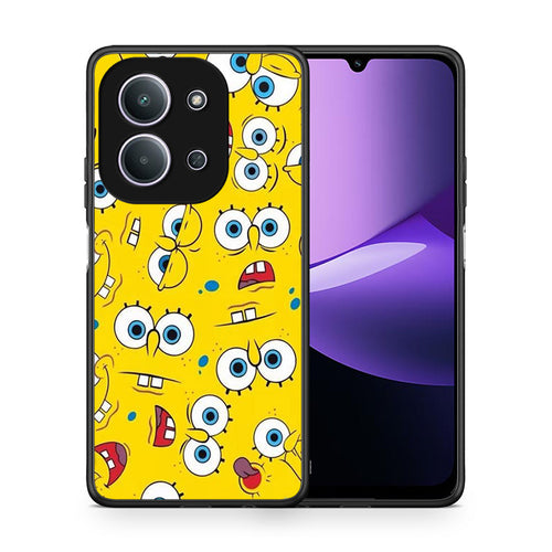 Θήκη Xiaomi Redmi 15C Sponge PopArt από τη Smartfits με σχέδιο στο πίσω μέρος και μαύρο περίβλημα | Xiaomi Redmi 15C Sponge PopArt case with colorful back and black bezels