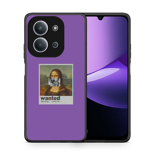 Θήκη Xiaomi Redmi 15C Monalisa Popart από τη Smartfits με σχέδιο στο πίσω μέρος και μαύρο περίβλημα | Xiaomi Redmi 15C Monalisa Popart case with colorful back and black bezels