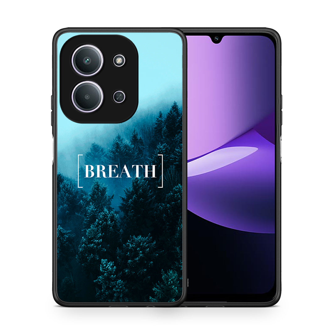 Θήκη Xiaomi Redmi 15C Breath Quote από τη Smartfits με σχέδιο στο πίσω μέρος και μαύρο περίβλημα | Xiaomi Redmi 15C Breath Quote case with colorful back and black bezels