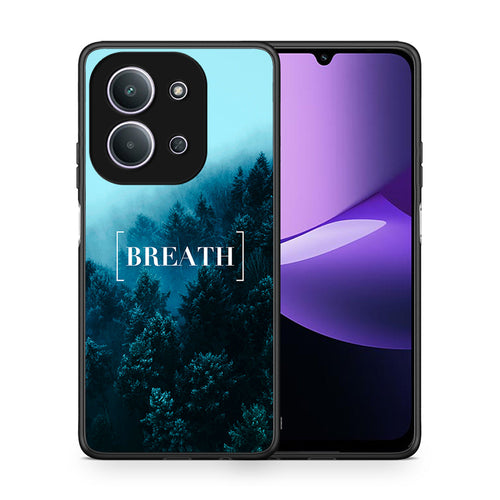 Θήκη Xiaomi Redmi 15C Breath Quote από τη Smartfits με σχέδιο στο πίσω μέρος και μαύρο περίβλημα | Xiaomi Redmi 15C Breath Quote case with colorful back and black bezels