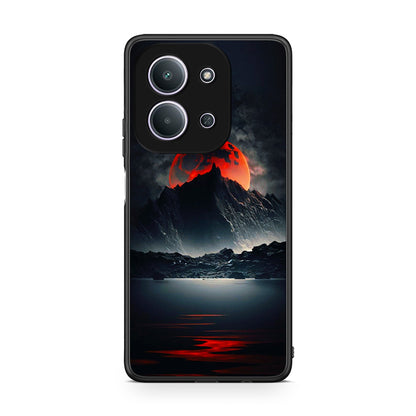 Xiaomi Redmi 15C Red Full Moon θήκη από τη Smartfits με σχέδιο στο πίσω μέρος και μαύρο περίβλημα | Smartphone case with colorful back and black bezels by Smartfits