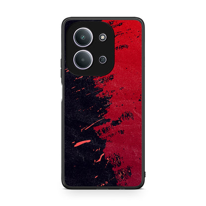 Xiaomi Redmi 15C Red Paint Θήκη Αγίου Βαλεντίνου από τη Smartfits με σχέδιο στο πίσω μέρος και μαύρο περίβλημα | Smartphone case with colorful back and black bezels by Smartfits