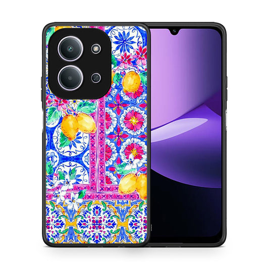 Θήκη Xiaomi Redmi 15C Retro Spring από τη Smartfits με σχέδιο στο πίσω μέρος και μαύρο περίβλημα | Xiaomi Redmi 15C Retro Spring case with colorful back and black bezels