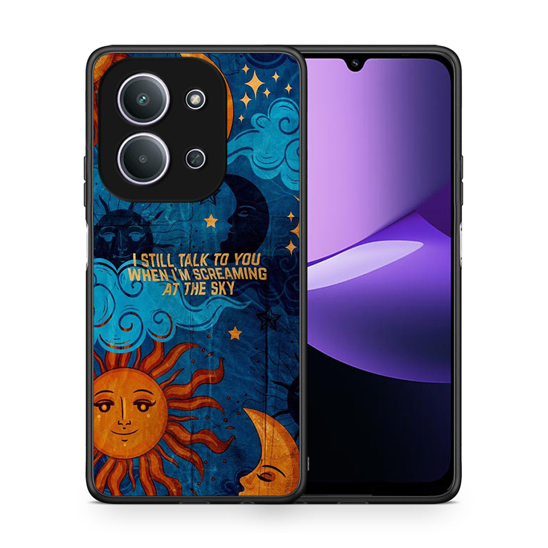 Θήκη Xiaomi Redmi 15C Screaming Sky από τη Smartfits με σχέδιο στο πίσω μέρος και μαύρο περίβλημα | Xiaomi Redmi 15C Screaming Sky case with colorful back and black bezels