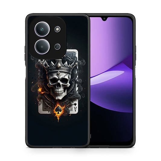 Θήκη Xiaomi Redmi 15C Skull King Ace από τη Smartfits με σχέδιο στο πίσω μέρος και μαύρο περίβλημα | Xiaomi Redmi 15C Skull King Ace case with colorful back and black bezels