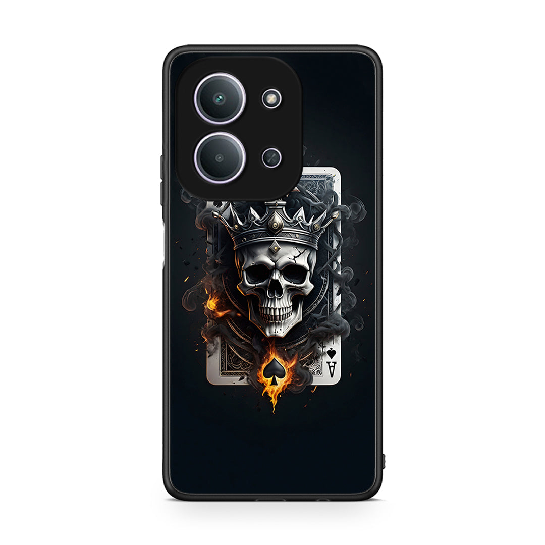 Xiaomi Redmi 15C Skull King Ace θήκη από τη Smartfits με σχέδιο στο πίσω μέρος και μαύρο περίβλημα | Smartphone case with colorful back and black bezels by Smartfits