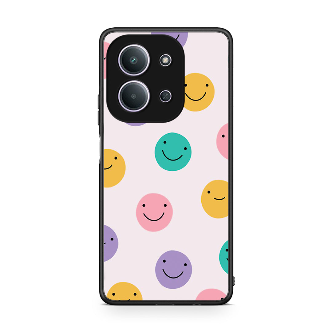 Xiaomi Redmi 15C Smiley Faces θήκη από τη Smartfits με σχέδιο στο πίσω μέρος και μαύρο περίβλημα | Smartphone case with colorful back and black bezels by Smartfits