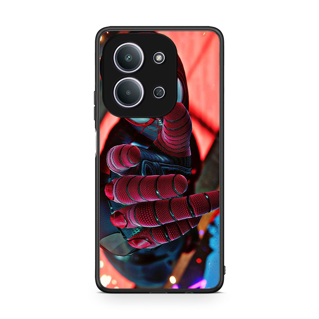 Xiaomi Redmi 15C Spider Hand Θήκη από τη Smartfits με σχέδιο στο πίσω μέρος και μαύρο περίβλημα | Smartphone case with colorful back and black bezels by Smartfits