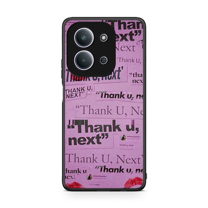 Xiaomi Redmi 15C Thank You Next Θήκη Αγίου Βαλεντίνου από τη Smartfits με σχέδιο στο πίσω μέρος και μαύρο περίβλημα | Smartphone case with colorful back and black bezels by Smartfits