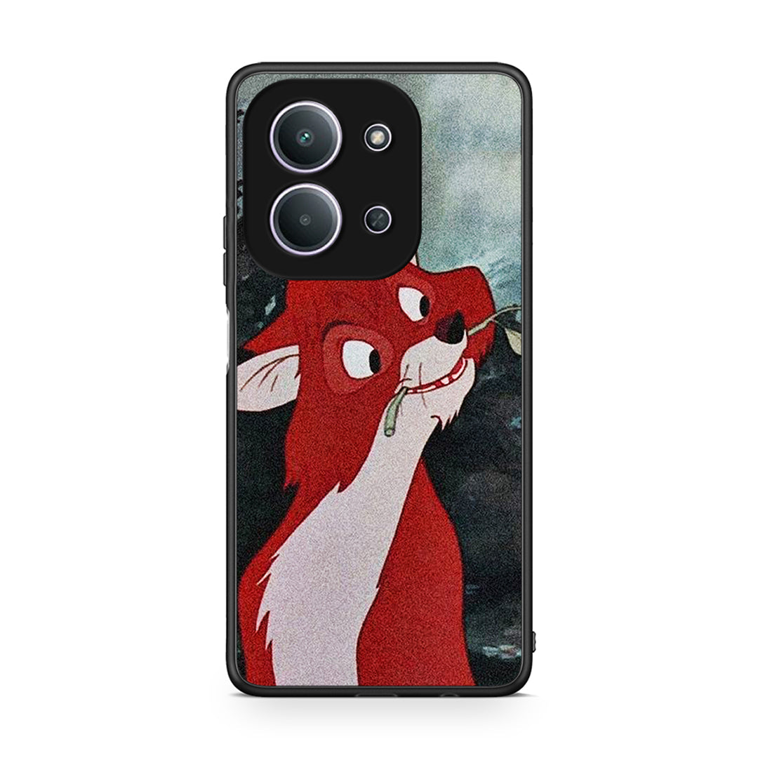 Xiaomi Redmi 15C Tod And Vixey Love 1 θήκη από τη Smartfits με σχέδιο στο πίσω μέρος και μαύρο περίβλημα | Smartphone case with colorful back and black bezels by Smartfits