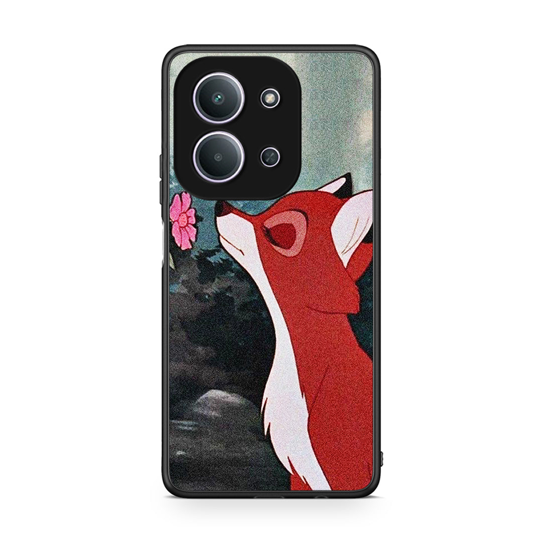 Xiaomi Redmi 15C Tod And Vixey Love 2 θήκη από τη Smartfits με σχέδιο στο πίσω μέρος και μαύρο περίβλημα | Smartphone case with colorful back and black bezels by Smartfits