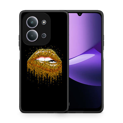 Θήκη Xiaomi Redmi 15C Golden Valentine από τη Smartfits με σχέδιο στο πίσω μέρος και μαύρο περίβλημα | Xiaomi Redmi 15C Golden Valentine case with colorful back and black bezels