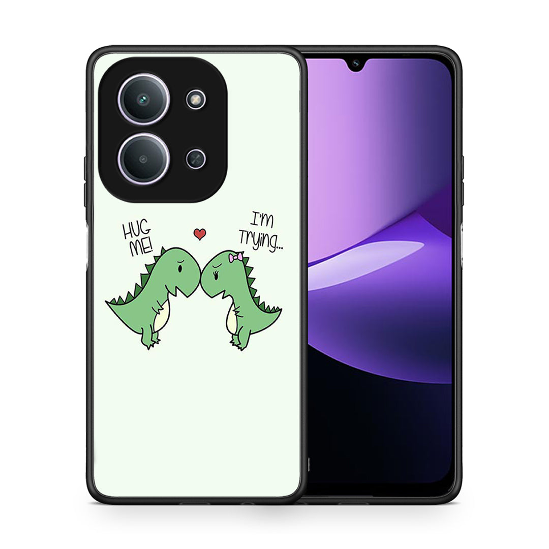 Θήκη Xiaomi Redmi 15C Rex Valentine από τη Smartfits με σχέδιο στο πίσω μέρος και μαύρο περίβλημα | Xiaomi Redmi 15C Rex Valentine case with colorful back and black bezels