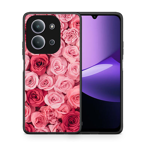 Θήκη Xiaomi Redmi 15C RoseGarden Valentine από τη Smartfits με σχέδιο στο πίσω μέρος και μαύρο περίβλημα | Xiaomi Redmi 15C RoseGarden Valentine case with colorful back and black bezels