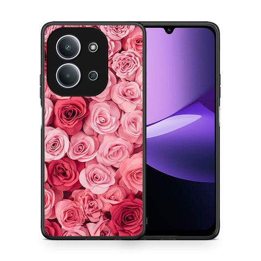 Θήκη Xiaomi Redmi 15C RoseGarden Valentine από τη Smartfits με σχέδιο στο πίσω μέρος και μαύρο περίβλημα | Xiaomi Redmi 15C RoseGarden Valentine case with colorful back and black bezels