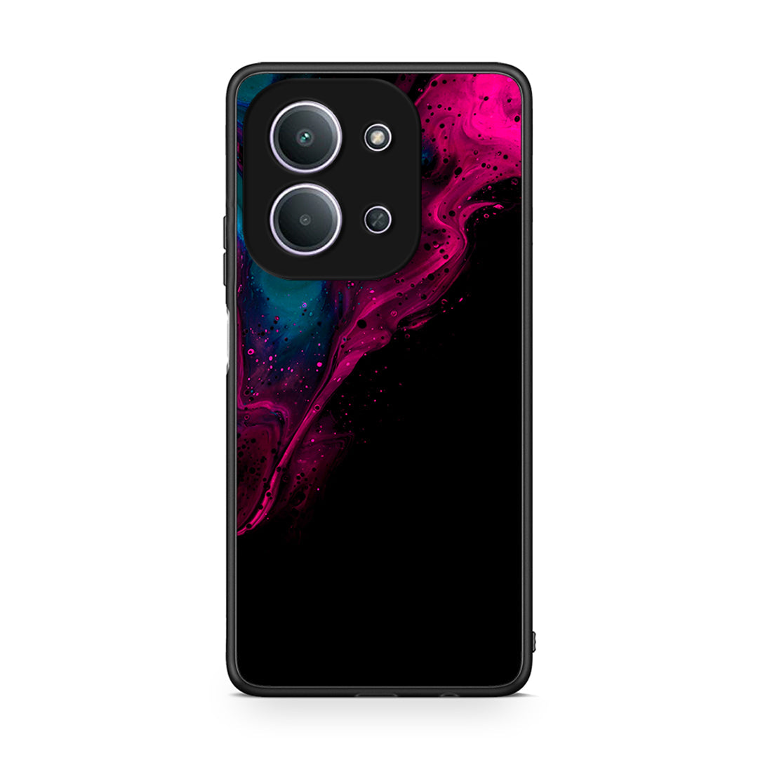 4 - Xiaomi Redmi 15C Pink Black Watercolor case, cover, bumper