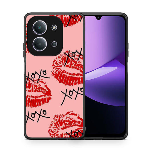 Θήκη Xiaomi Redmi 15C XOXO Lips από τη Smartfits με σχέδιο στο πίσω μέρος και μαύρο περίβλημα | Xiaomi Redmi 15C XOXO Lips case with colorful back and black bezels
