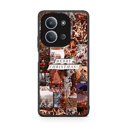 Xiaomi Redmi 15C Xmas Collage θήκη από τη Smartfits με σχέδιο στο πίσω μέρος και μαύρο περίβλημα | Smartphone case with colorful back and black bezels by Smartfits