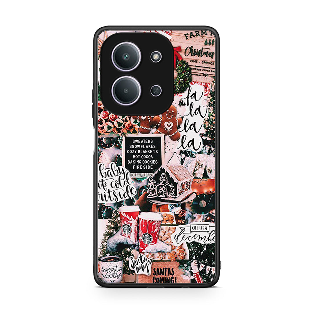 Xiaomi Redmi 15C Xmas Habbits θήκη από τη Smartfits με σχέδιο στο πίσω μέρος και μαύρο περίβλημα | Smartphone case with colorful back and black bezels by Smartfits