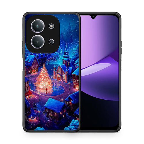 Θήκη Xiaomi Redmi 15C Xmas Village από τη Smartfits με σχέδιο στο πίσω μέρος και μαύρο περίβλημα | Xiaomi Redmi 15C Xmas Village case with colorful back and black bezels