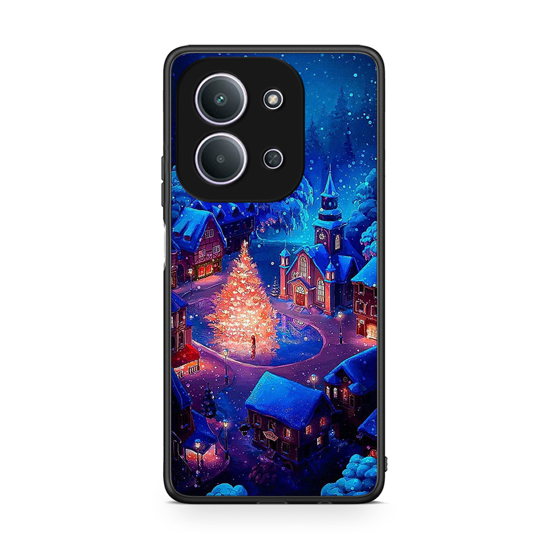 Xiaomi Redmi 15C Xmas Village θήκη από τη Smartfits με σχέδιο στο πίσω μέρος και μαύρο περίβλημα | Smartphone case with colorful back and black bezels by Smartfits