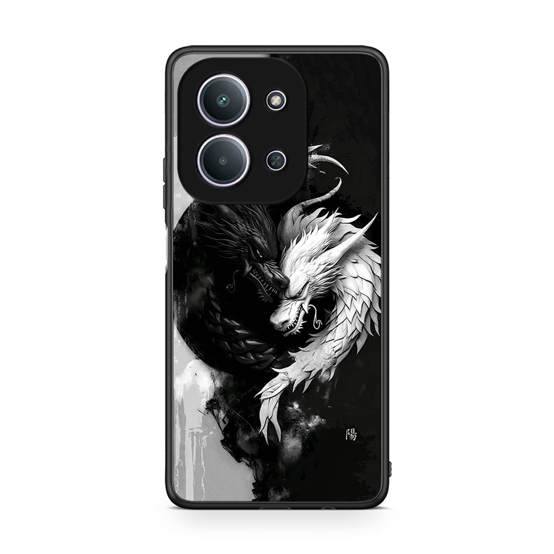 Xiaomi Redmi 15C Yin Yang Θήκη από τη Smartfits με σχέδιο στο πίσω μέρος και μαύρο περίβλημα | Smartphone case with colorful back and black bezels by Smartfits