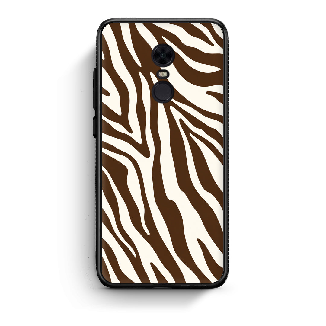 Θήκη Xiaomi Redmi 5 Plus Brown and Cream Zebra Stripes από τη Smartfits με σχέδιο στο πίσω μέρος και μαύρο περίβλημα | Xiaomi Redmi 5 Plus Brown and Cream Zebra Stripes case with colorful back and black bezels