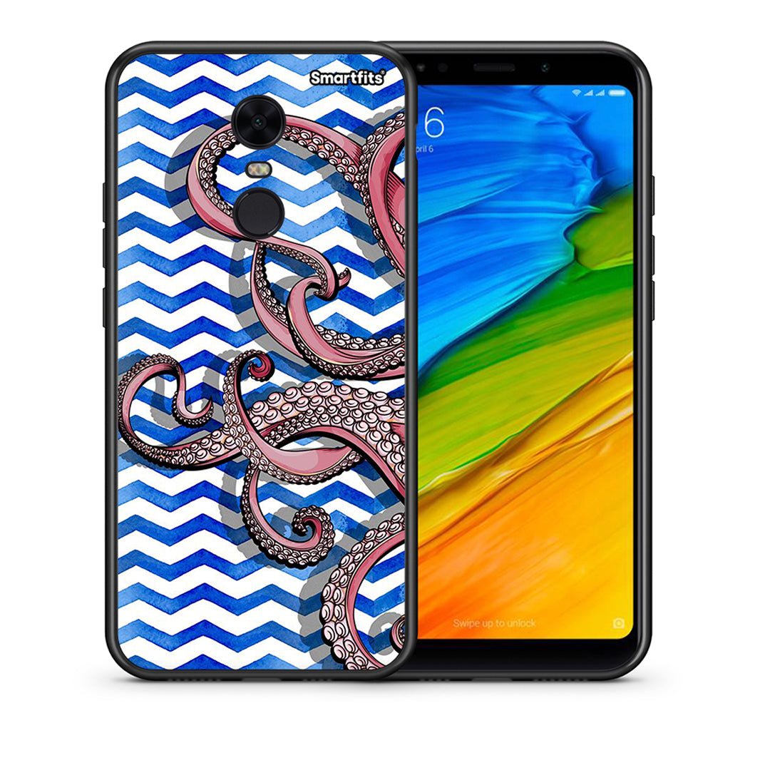 Θήκη Xiaomi Redmi 5 Plus Chevron Devilfish από τη Smartfits με σχέδιο στο πίσω μέρος και μαύρο περίβλημα | Xiaomi Redmi 5 Plus Chevron Devilfish case with colorful back and black bezels