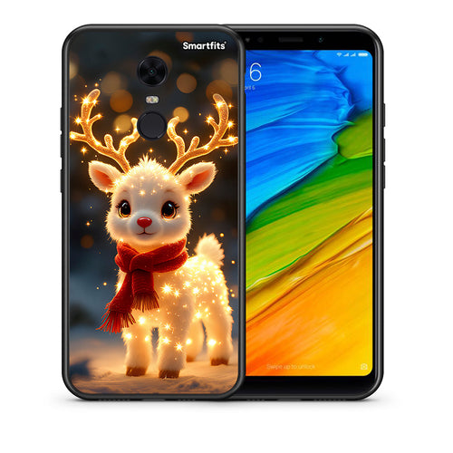 Θήκη Xiaomi Redmi 5 Plus Christmas Cutie από τη Smartfits με σχέδιο στο πίσω μέρος και μαύρο περίβλημα | Xiaomi Redmi 5 Plus Christmas Cutie case with colorful back and black bezels