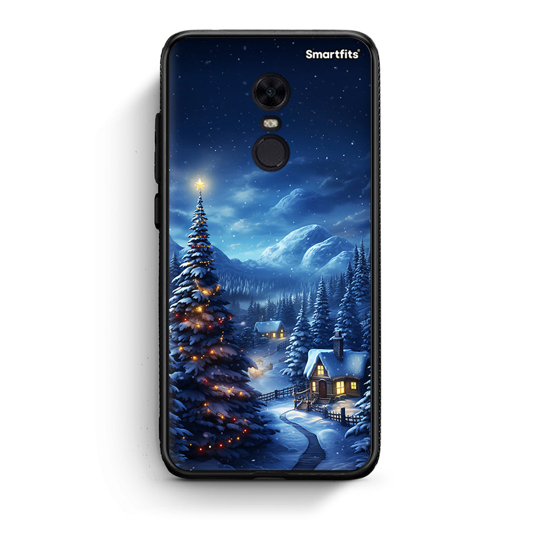 Xiaomi Redmi 5 Plus Christmas Scenery θήκη από τη Smartfits με σχέδιο στο πίσω μέρος και μαύρο περίβλημα | Smartphone case with colorful back and black bezels by Smartfits