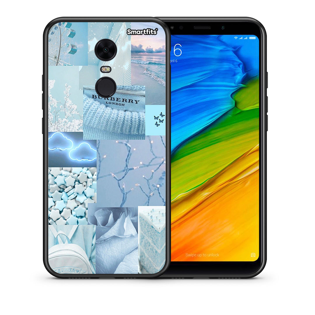 Θήκη Xiaomi Redmi 5 Plus Ciel Aesthetic Collage από τη Smartfits με σχέδιο στο πίσω μέρος και μαύρο περίβλημα | Xiaomi Redmi 5 Plus Ciel Aesthetic Collage case with colorful back and black bezels