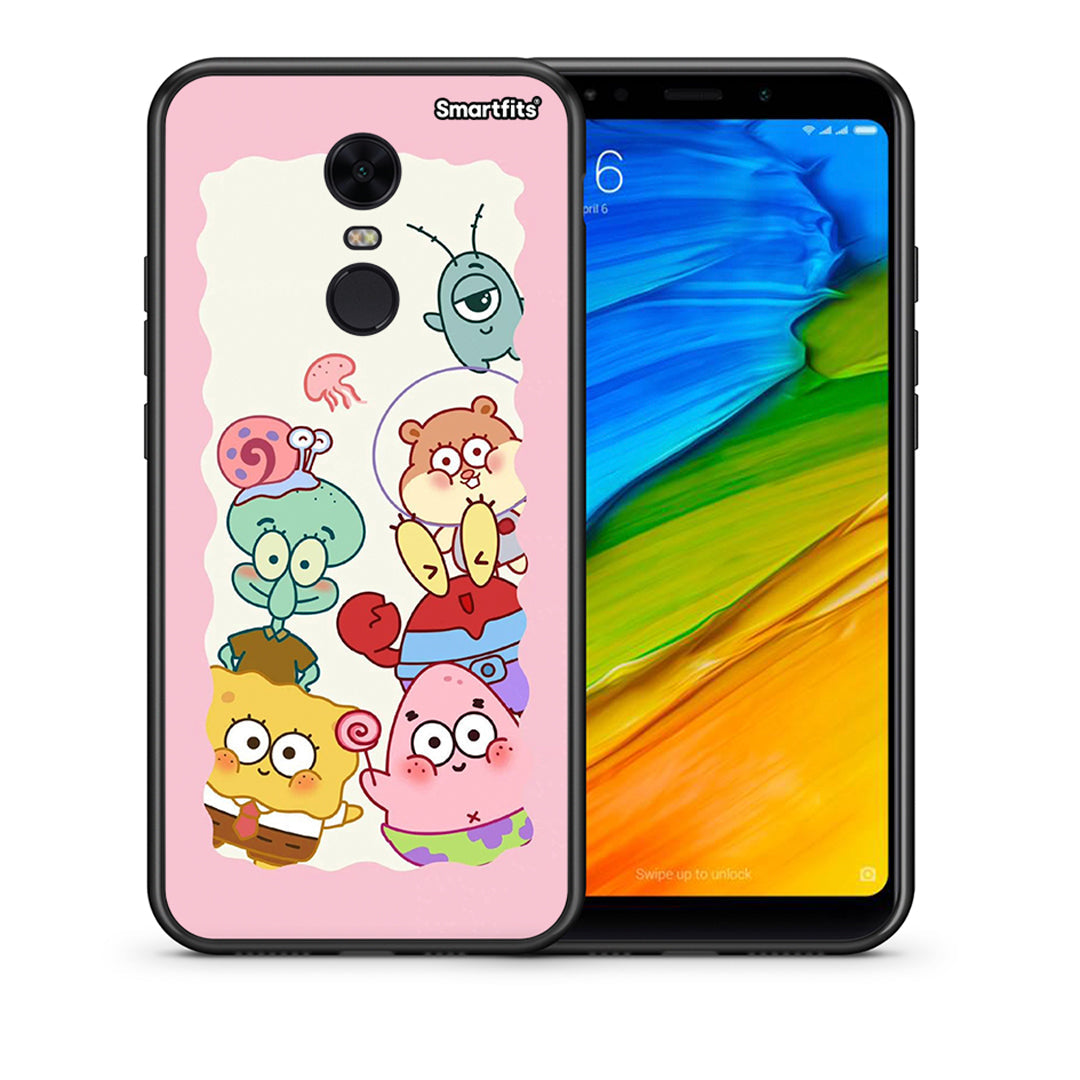 Θήκη Xiaomi Redmi 5 Plus Cute Companion από τη Smartfits με σχέδιο στο πίσω μέρος και μαύρο περίβλημα | Xiaomi Redmi 5 Plus Cute Companion case with colorful back and black bezels