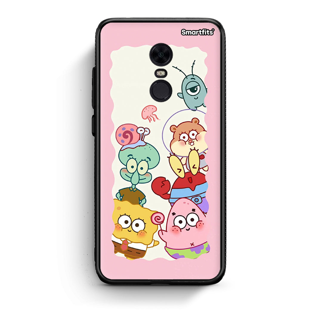 Xiaomi Redmi 5 Plus Cute Companion θήκη από τη Smartfits με σχέδιο στο πίσω μέρος και μαύρο περίβλημα | Smartphone case with colorful back and black bezels by Smartfits