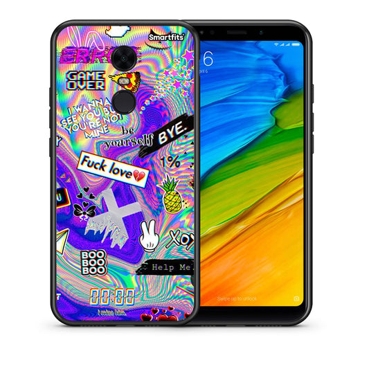 Θήκη Xiaomi Redmi 5 Plus Game Over από τη Smartfits με σχέδιο στο πίσω μέρος και μαύρο περίβλημα | Xiaomi Redmi 5 Plus Game Over case with colorful back and black bezels
