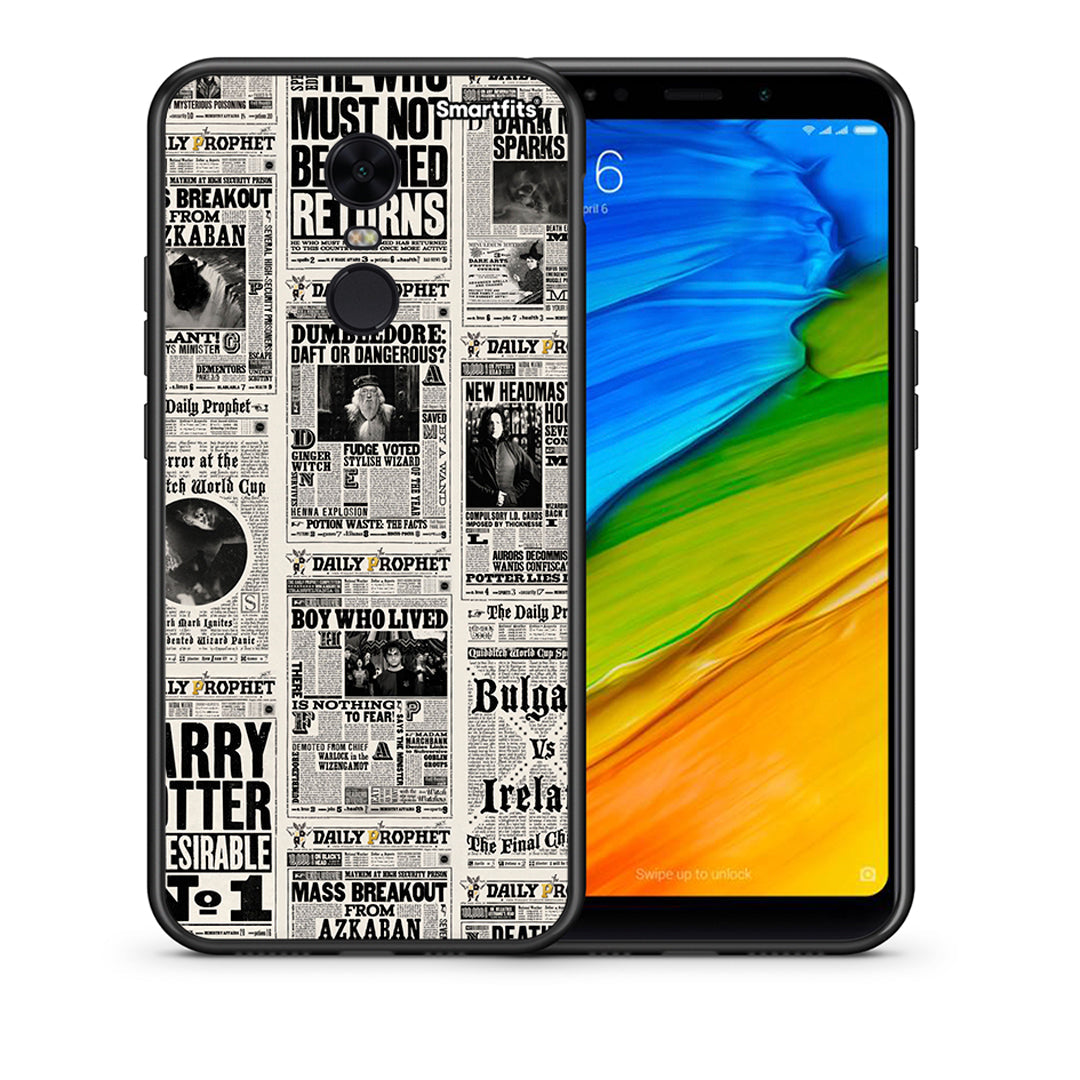 Θήκη Xiaomi Redmi 5 Plus Harry Paper από τη Smartfits με σχέδιο στο πίσω μέρος και μαύρο περίβλημα | Xiaomi Redmi 5 Plus Harry Paper case with colorful back and black bezels