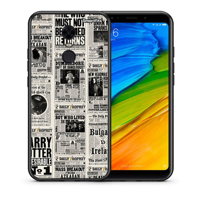 Θήκη Xiaomi Redmi 5 Plus Harry Paper από τη Smartfits με σχέδιο στο πίσω μέρος και μαύρο περίβλημα | Xiaomi Redmi 5 Plus Harry Paper case with colorful back and black bezels