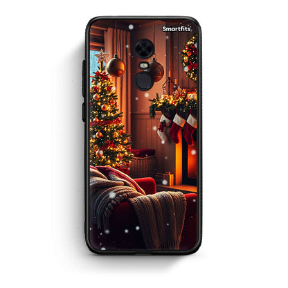 Xiaomi Redmi 5 Plus Home For Christmas θήκη από τη Smartfits με σχέδιο στο πίσω μέρος και μαύρο περίβλημα | Smartphone case with colorful back and black bezels by Smartfits