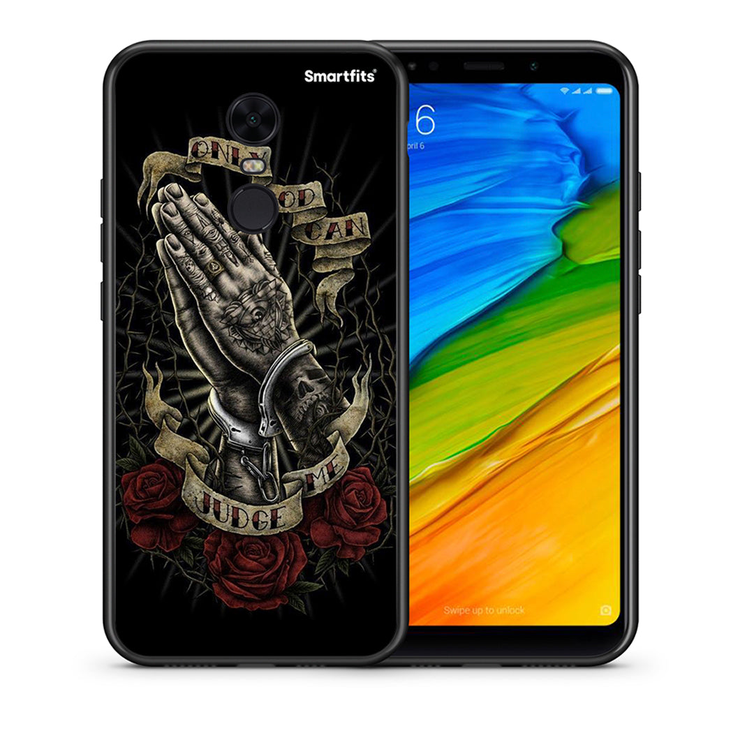 Θήκη Xiaomi Redmi 5 Plus Judge By God από τη Smartfits με σχέδιο στο πίσω μέρος και μαύρο περίβλημα | Xiaomi Redmi 5 Plus Judge By God case with colorful back and black bezels