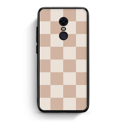 Θήκη Xiaomi Redmi 5 Plus Latte and Cream Striped Checks από τη Smartfits με σχέδιο στο πίσω μέρος και μαύρο περίβλημα | Xiaomi Redmi 5 Plus Latte and Cream Striped Checks case with colorful back and black bezels