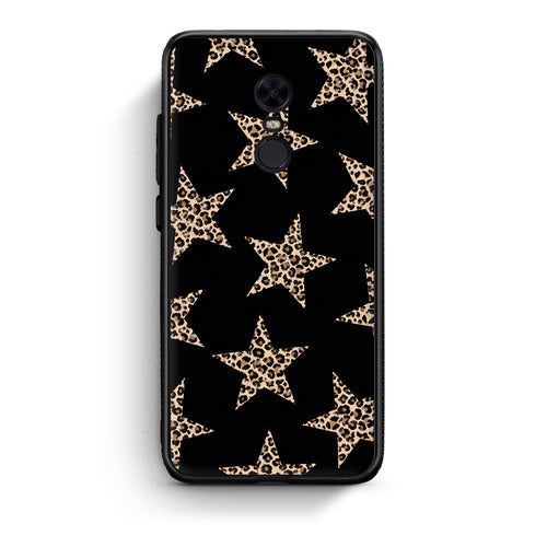 Θήκη Xiaomi Redmi 5 Plus Leopard Stars on Black από τη Smartfits με σχέδιο στο πίσω μέρος και μαύρο περίβλημα | Xiaomi Redmi 5 Plus Leopard Stars on Black case with colorful back and black bezels