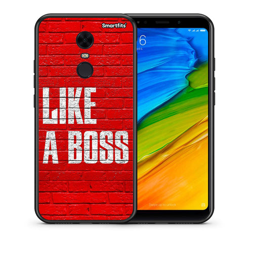 Θήκη Xiaomi Redmi 5 Plus Like A Boss από τη Smartfits με σχέδιο στο πίσω μέρος και μαύρο περίβλημα | Xiaomi Redmi 5 Plus Like A Boss case with colorful back and black bezels