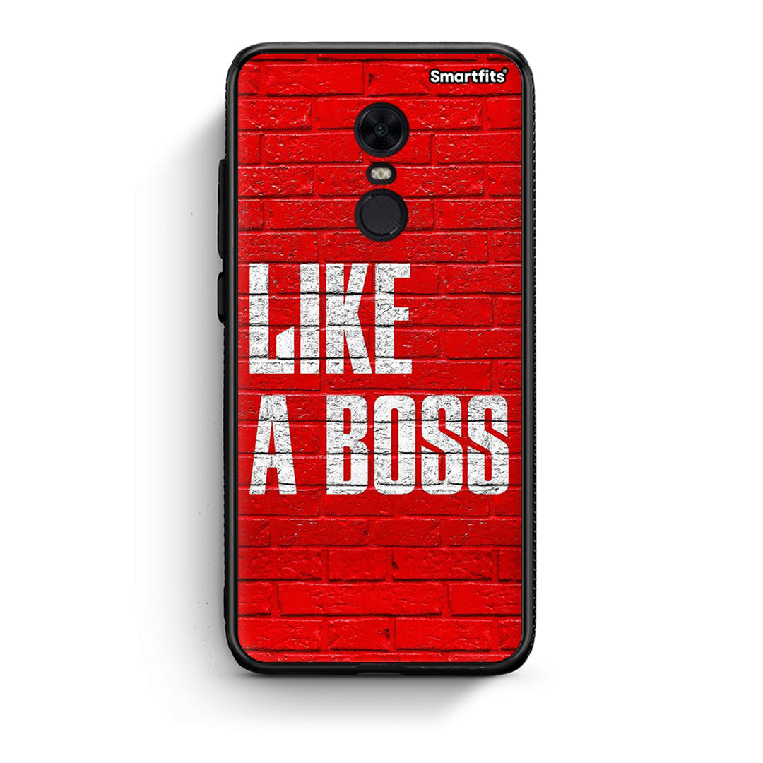 Xiaomi Redmi 5 Plus Like A Boss θήκη από τη Smartfits με σχέδιο στο πίσω μέρος και μαύρο περίβλημα | Smartphone case with colorful back and black bezels by Smartfits