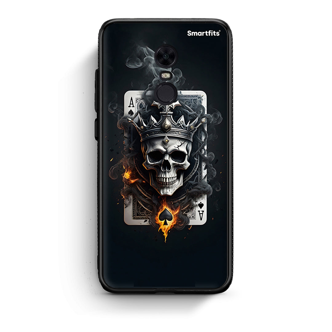 Xiaomi Redmi 5 Plus Skull King Ace θήκη από τη Smartfits με σχέδιο στο πίσω μέρος και μαύρο περίβλημα | Smartphone case with colorful back and black bezels by Smartfits