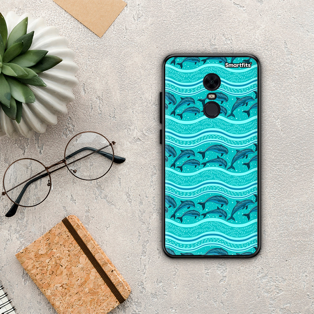 Swimming Dolphins - Xiaomi Redmi 5 Plus θήκη